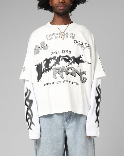 Loiter Performance Layered Long Sleeve T-Shirt Off White