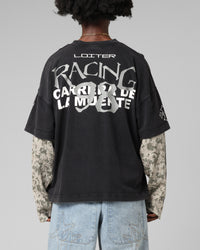 Loiter Performance Layered Long Sleeve T-Shirt Vintage Black