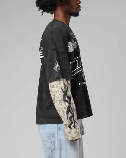 Loiter Performance Layered Long Sleeve T-Shirt Vintage Black
