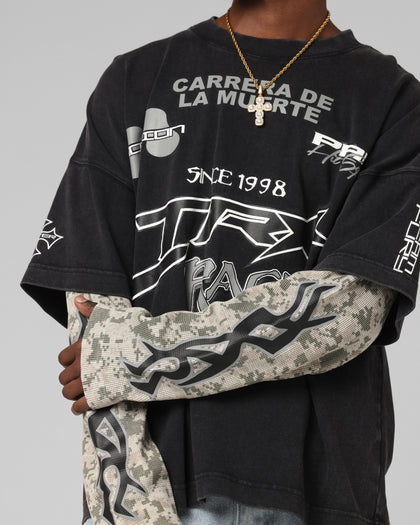 Loiter Performance Layered Long Sleeve T-Shirt Vintage Black