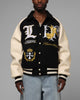 Loiter Heaven Varsity Jacket Black/Off White