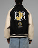Loiter Heaven Varsity Jacket Black/Off White