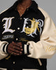 Loiter Heaven Varsity Jacket Black/Off White