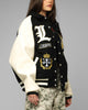 Loiter Heaven Varsity Jacket Black/Off White