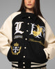 Loiter Heaven Varsity Jacket Black/Off White