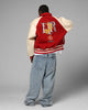 Loiter Heaven Varsity Jacket Red/Off White