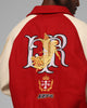Loiter Heaven Varsity Jacket Red/Off White