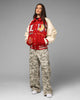 Loiter Heaven Varsity Jacket Red/Off White