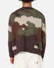 Carre Camo Brushed Sweater Woodland Camo