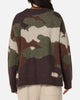 Carre Camo Brushed Sweater Woodland Camo
