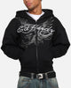 Ed Hardy Eagle Rhinestone Zip Hoodie Black