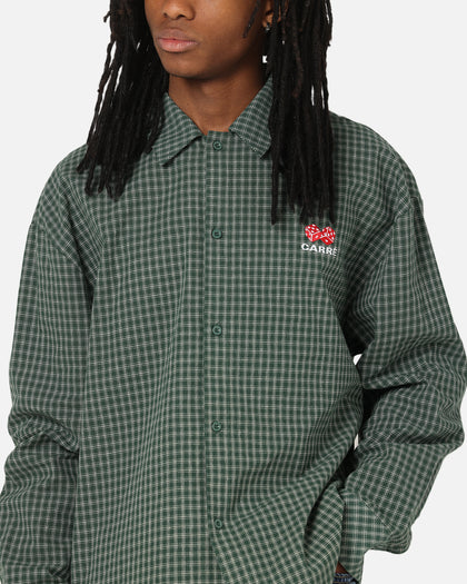 Carre Motion Long Sleeve Button Up Shirt Green Check