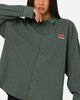 Carre Motion Long Sleeve Button Up Shirt Green Check