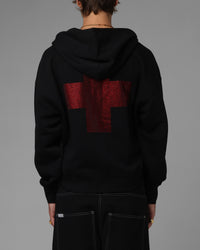 Loiter Drop Out Zip Hoodie Black