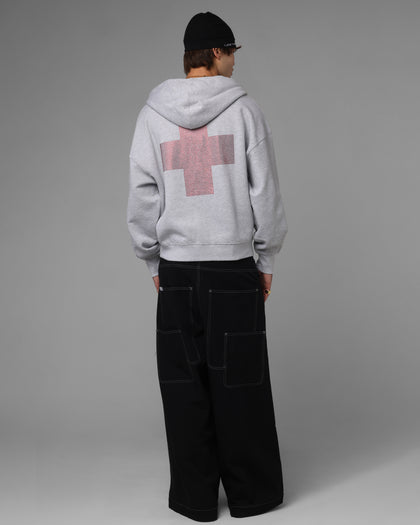 Loiter Drop Out Zip Hoodie Grey