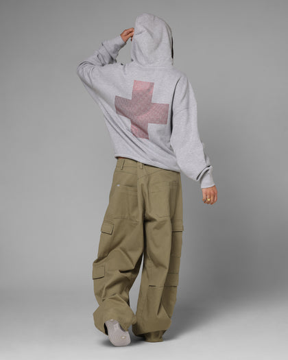 Loiter Drop Out Zip Hoodie Grey