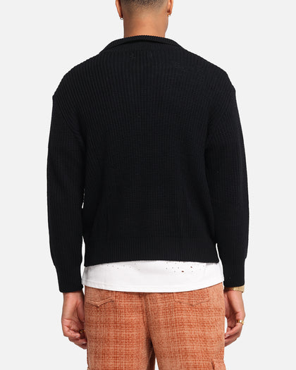 XXIII 3/4 Zip College Jumper Black