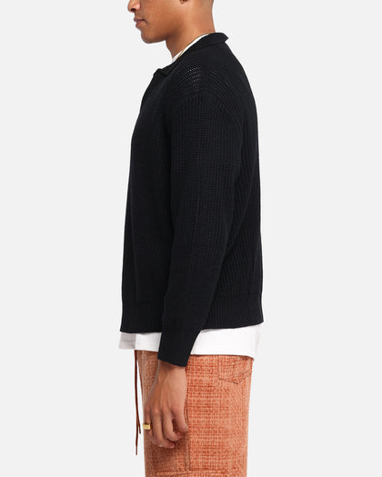 XXIII 3/4 Zip College Jumper Black