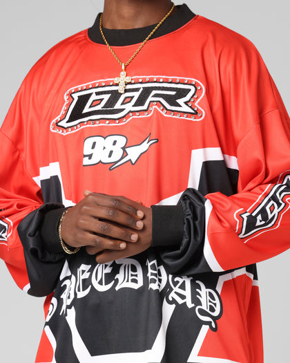 Loiter Thrill Racing Long Sleeve T-Shirt Red