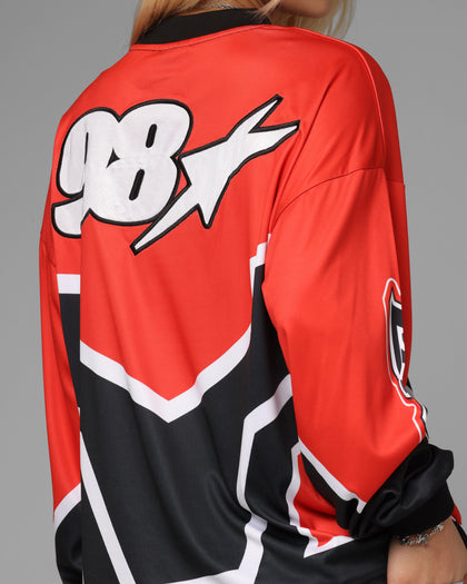 Loiter Thrill Racing Long Sleeve T-Shirt Red