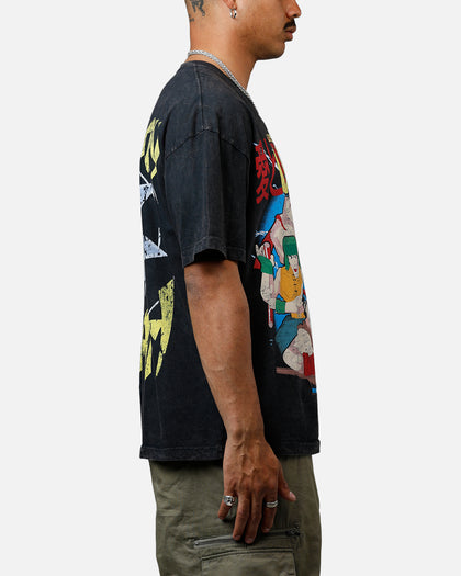 73Studio x South Park Lets Fighting Love Heavyweight T-Shirt Black Acidwash
