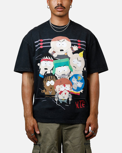 73Studio x South Park WTF Heavyweight T-Shirt Black Acidwash