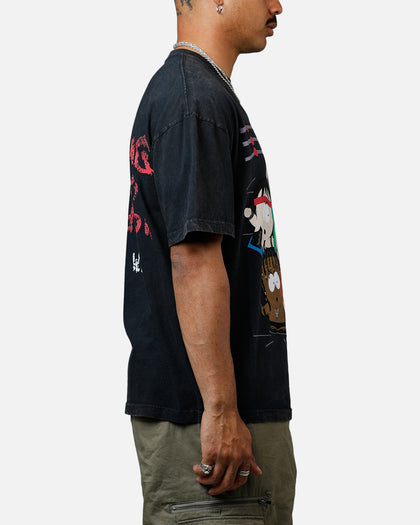 73Studio x South Park WTF Heavyweight T-Shirt Black Acidwash