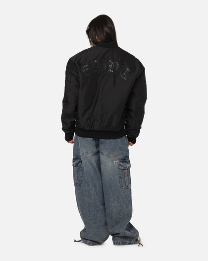 Saint Morta Gothic Noir Bomber Jacket Black