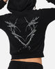 Ed Hardy Women's Raver Cropped Hoodie Black