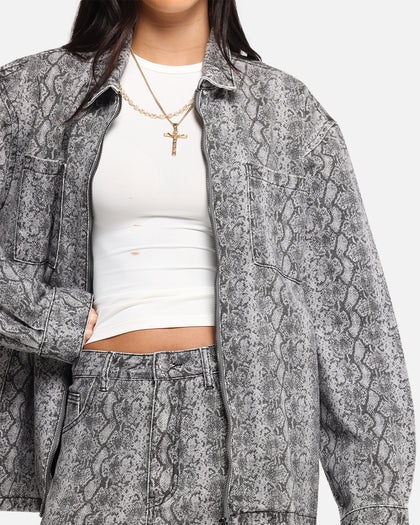 XXIII Snake Skin Jacket Black Snake Print