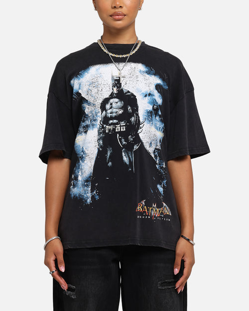 73Studio X DC Batman Arkham Asylum Vintage T-Shirt Black Acidwash