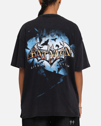 73Studio X DC Batman Arkham Asylum Vintage T-Shirt Black Acidwash