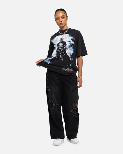 73Studio X DC Batman Arkham Asylum Vintage T-Shirt Black Acidwash