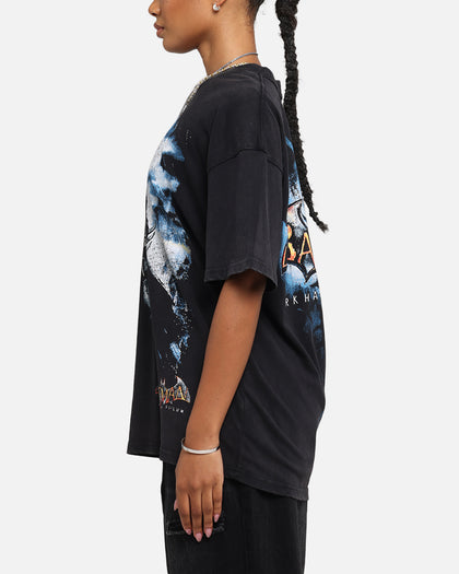 73Studio X DC Batman Arkham Asylum Vintage T-Shirt Black Acidwash