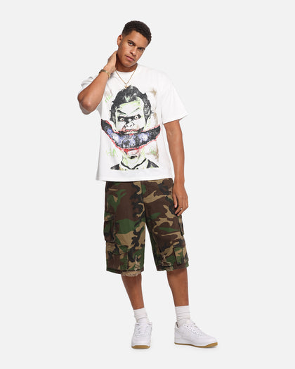 73Studio X DC Batman Joker Arkham Asylum Vintage T-Shirt Off White