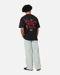 73Studio X South Park WTF Vintage T-Shirt Black Acidwash