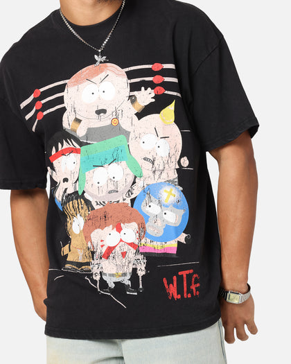 73Studio X South Park WTF Vintage T-Shirt Black Acidwash