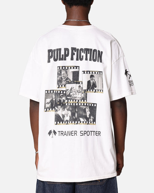 Pulp Fiction Montage T-Shirt White Vintage
