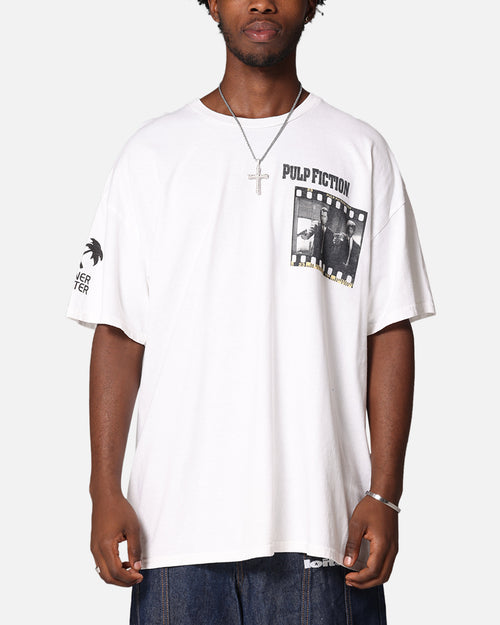 Pulp Fiction Montage T-Shirt White Vintage