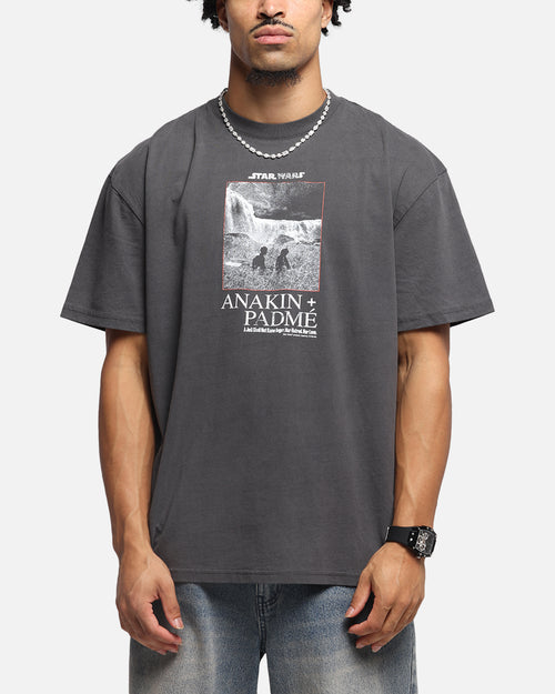 73Studio Star Wars Anakin And Padme Vintage T-Shirt Black Wash