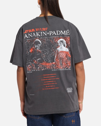 73Studio Star Wars Anakin And Padme Vintage T-Shirt Black Wash