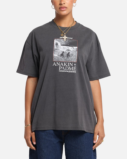 73Studio Star Wars Anakin And Padme Vintage T-Shirt Black Wash