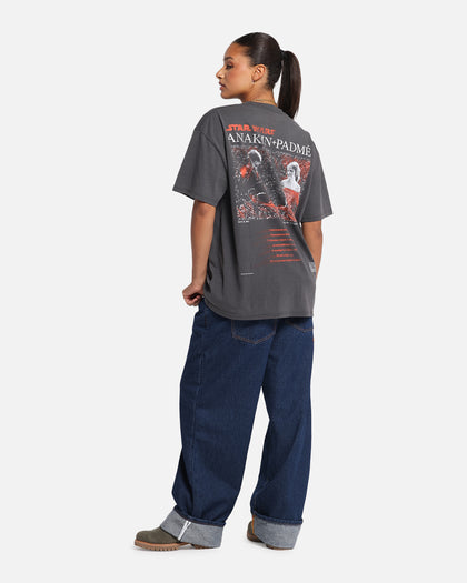 73Studio Star Wars Anakin And Padme Vintage T-Shirt Black Wash