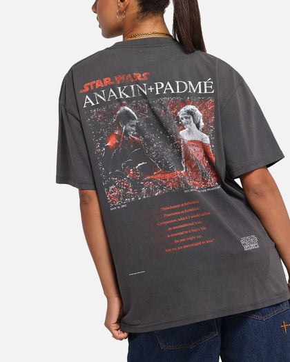 73Studio Star Wars Anakin And Padme Vintage T-Shirt Black Wash