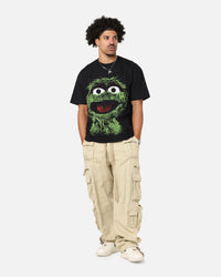 American Thrift X Sesame Street Oscar The Grouch Grail Heavy T-Shirt Black