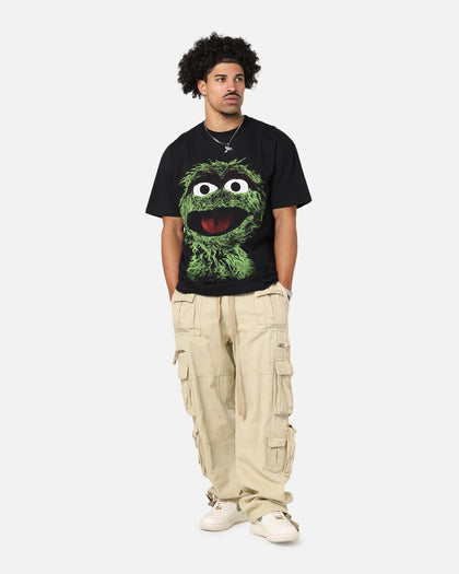 American Thrift X Sesame Street Oscar The Grouch Grail Heavy T-Shirt Black