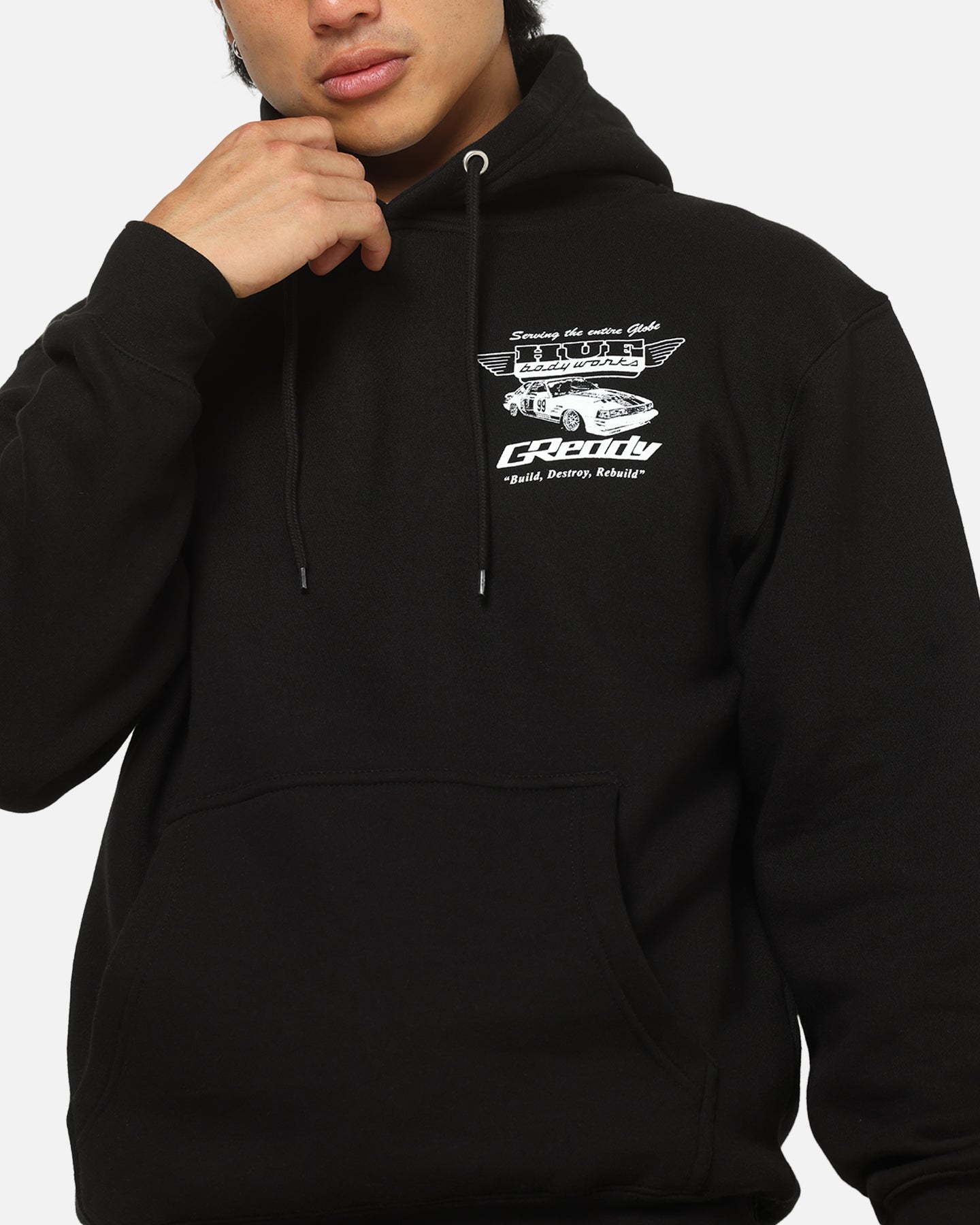 Huf X Greddy Body Works Hoodie Black | Culture Kings