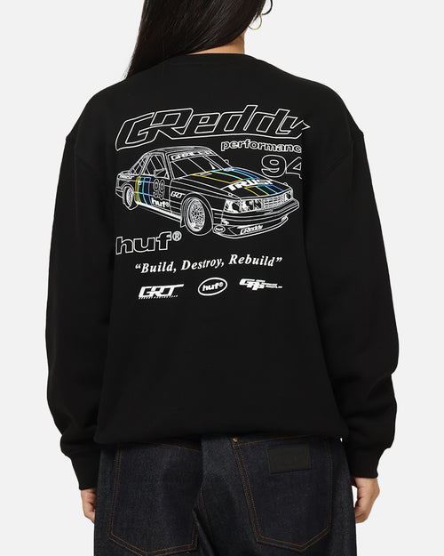 Huf X Greddy Retro Mod Crewneck Black