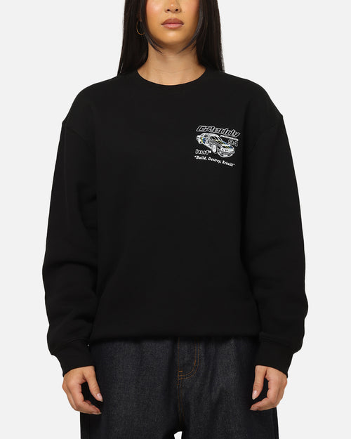 Huf X Greddy Retro Mod Crewneck Black