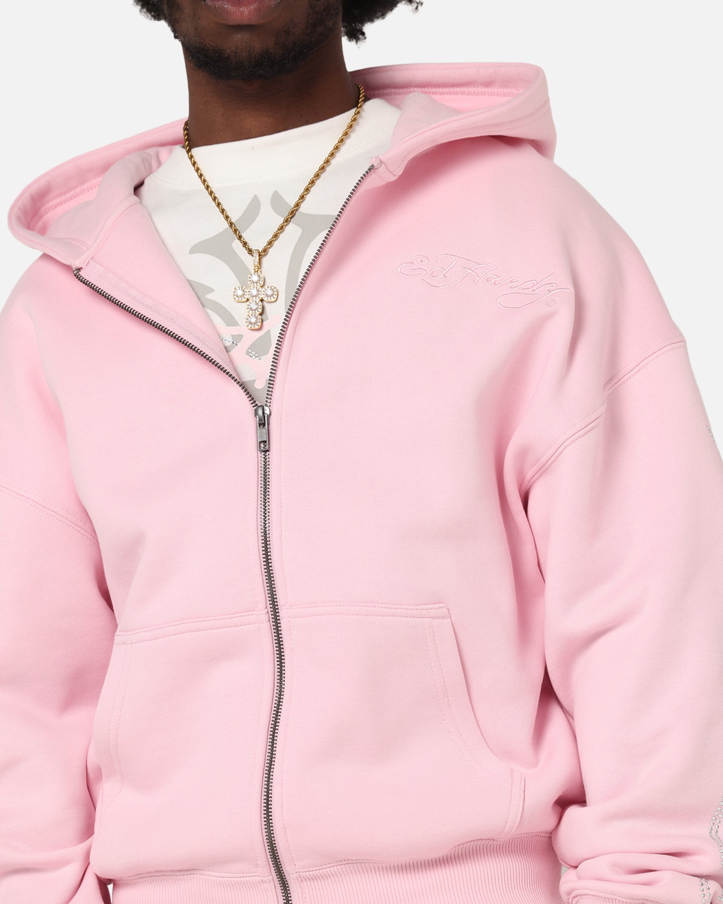 Ed Hardy Trinity Zip Hoodie Pink | Culture Kings